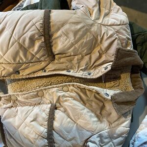 Kids Quilted Jacket with Corduroy Trim